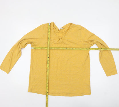 Womens UK Size 16 Marks and Spencer Yellow Basic T-Shirt