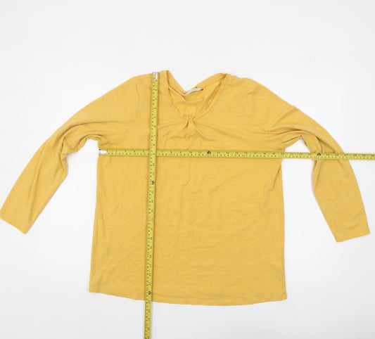 Womens UK Size 16 Marks and Spencer Yellow Basic T-Shirt