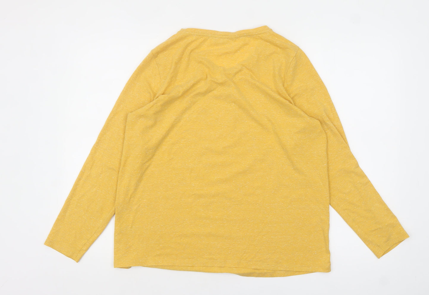 Womens UK Size 16 Marks and Spencer Yellow Basic T-Shirt