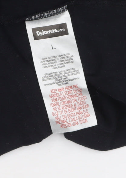Mens UK Size L Pyjamas.com Black  T-Shirt
