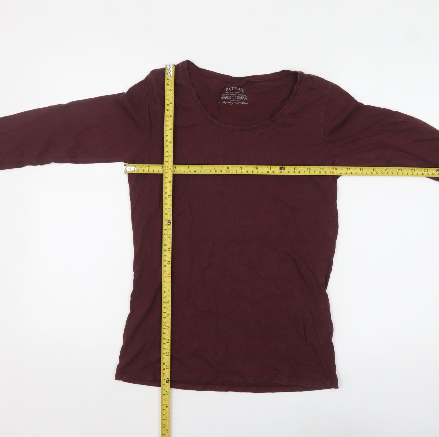 Womens UK Size 10 FatFace Red Basic T-Shirt