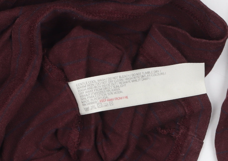 Womens UK Size 10 FatFace Red Basic T-Shirt