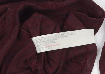 Womens UK Size 10 FatFace Red Basic T-Shirt