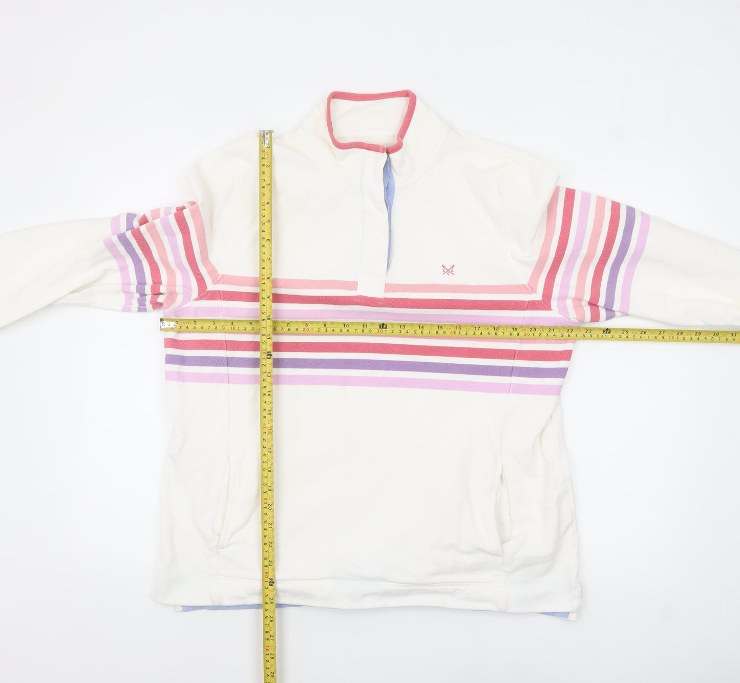 Womens UK Size 16 Crew Clothing Company Ivory Pullover Sweatshirt