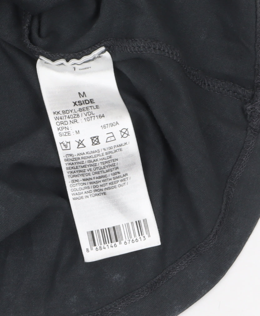 Mens UK Size M XSIDE Black  T-Shirt
