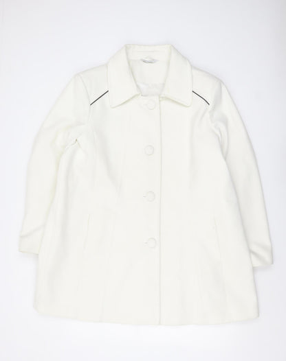 Womens UK Size 22 Special Collection White Overcoat