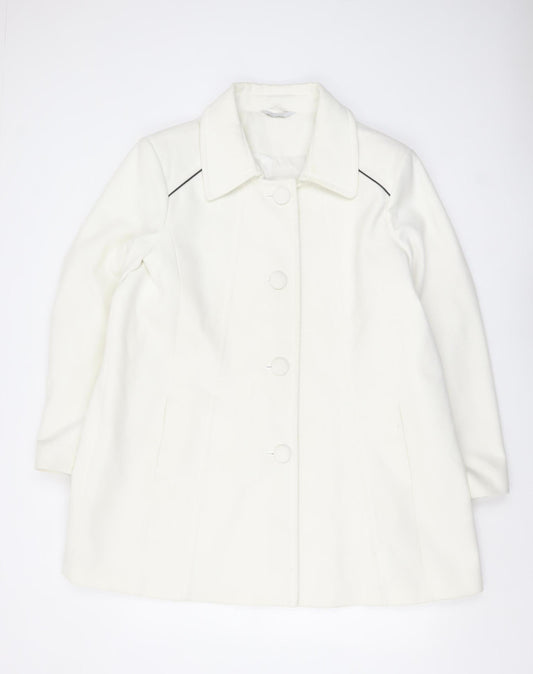Womens UK Size 22 Special Collection White Overcoat