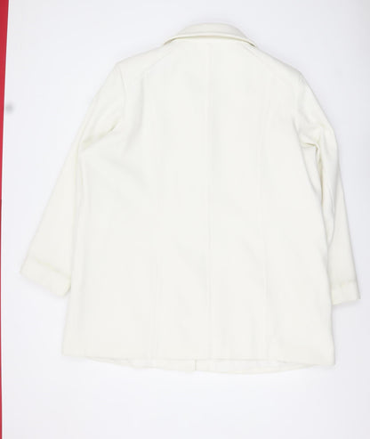 Womens UK Size 22 Special Collection White Overcoat