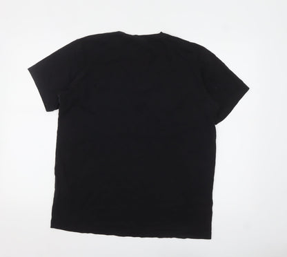Champion Men's Black Medium Graphic Logo Crew Neck T-Shirt
