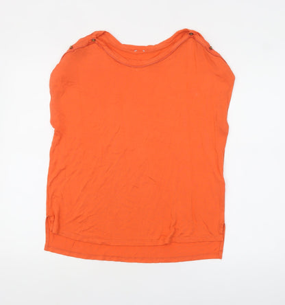 River Island Women’s Orange Viscose Sleeveless T-Shirt Size 14