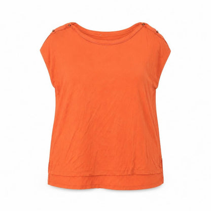 River Island Women’s Orange Viscose Sleeveless T-Shirt Size 14