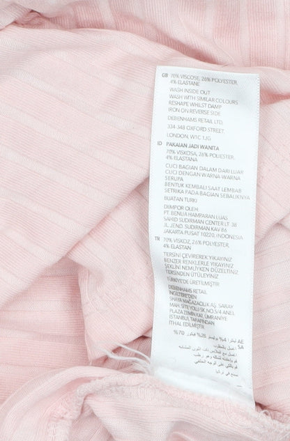 Womens UK Size 12 Principles Pink Basic Blouse