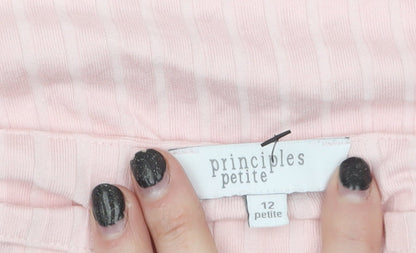 Womens UK Size 12 Principles Pink Basic Blouse