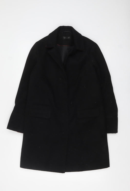 Womens UK Size 6 Topshop Black Overcoat