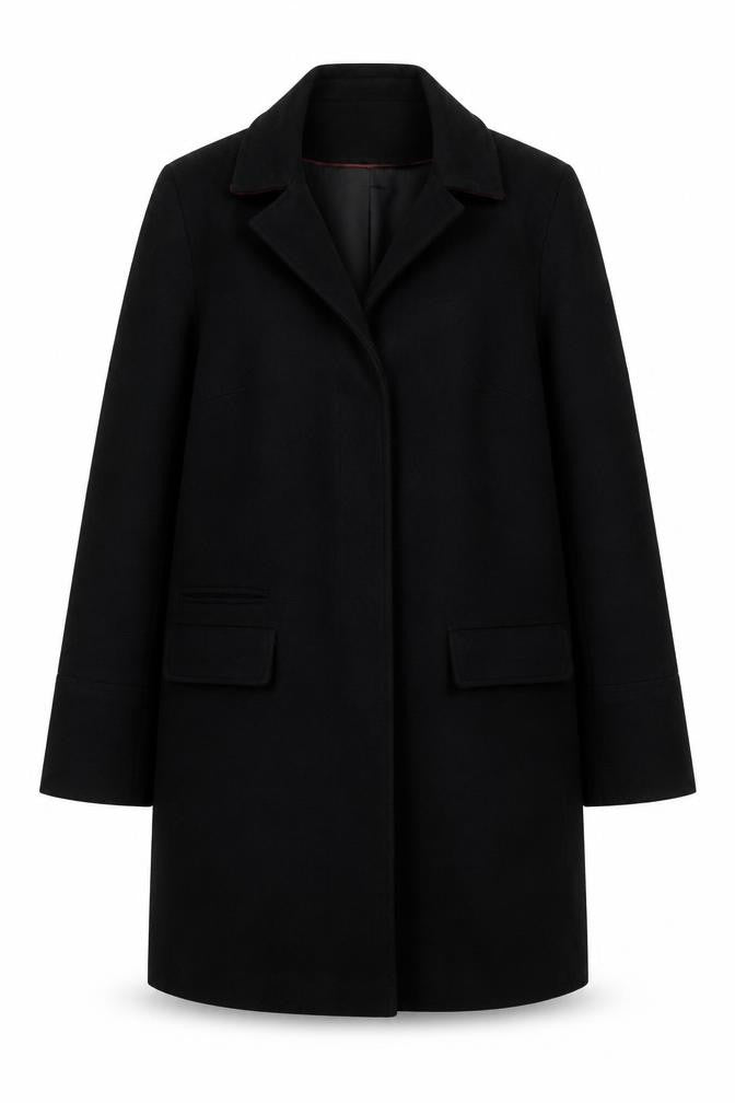 Womens UK Size 6 Topshop Black Overcoat