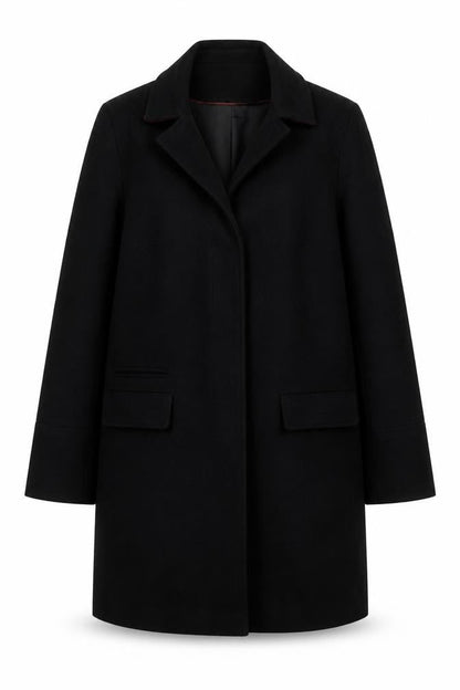 Womens UK Size 6 Topshop Black Overcoat