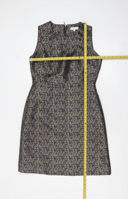 Warehouse Women’s Multicoloured Floral Jacquard Shift Dress Size 12