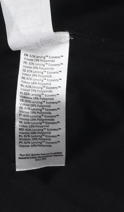 Pour Moi Women’s Black Collared Bodycon Knit Dress Size 12