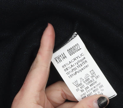 Womens UK Size M/L AX Paris Black Cardigan Jumper