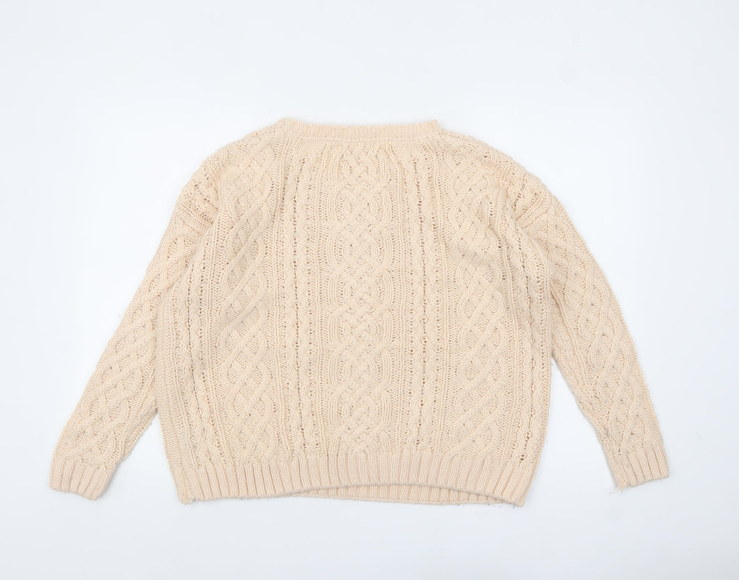 Womens UK Size 14 Debenhams Beige Pullover Jumper