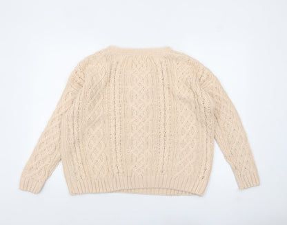 Womens UK Size 14 Debenhams Beige Pullover Jumper