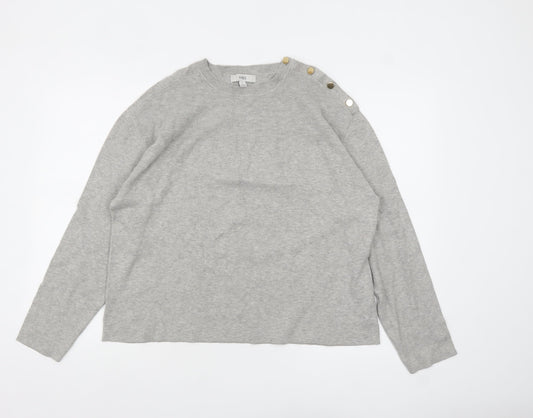 Womens UK Size L Marks and Spencer Grey Pullover Jumper