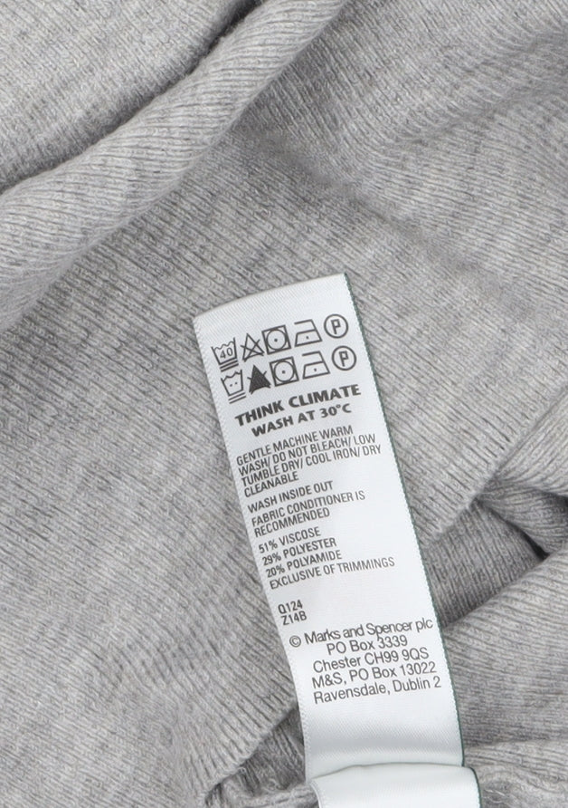 Womens UK Size L Marks and Spencer Grey Pullover Jumper