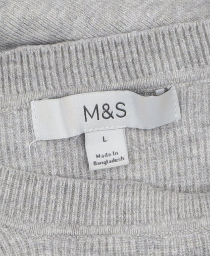 Womens UK Size L Marks and Spencer Grey Pullover Jumper