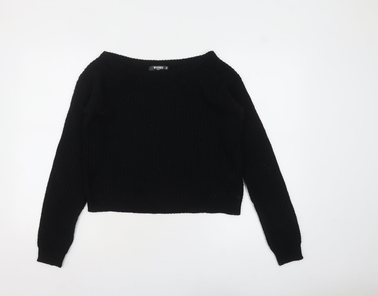 Womens UK Size 6 Missguided Black Pullover Jumper
