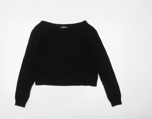 Womens UK Size 6 Missguided Black Pullover Jumper