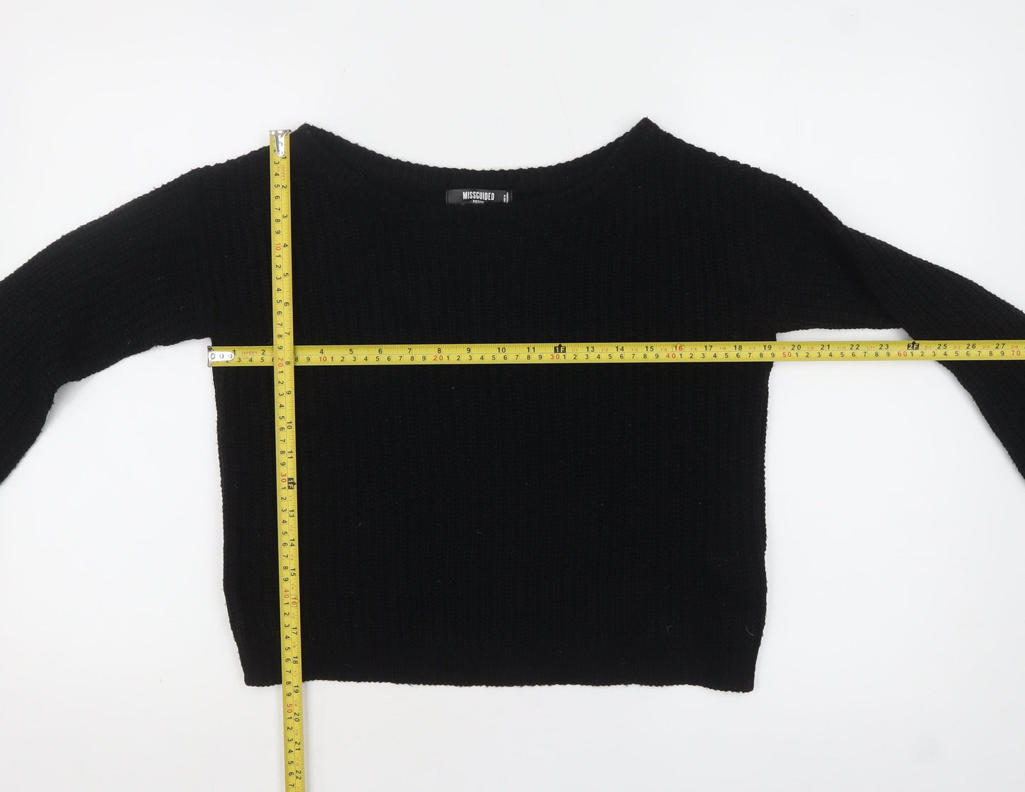 Womens UK Size 6 Missguided Black Pullover Jumper