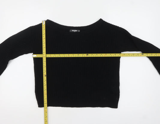 Womens UK Size 6 Missguided Black Pullover Jumper