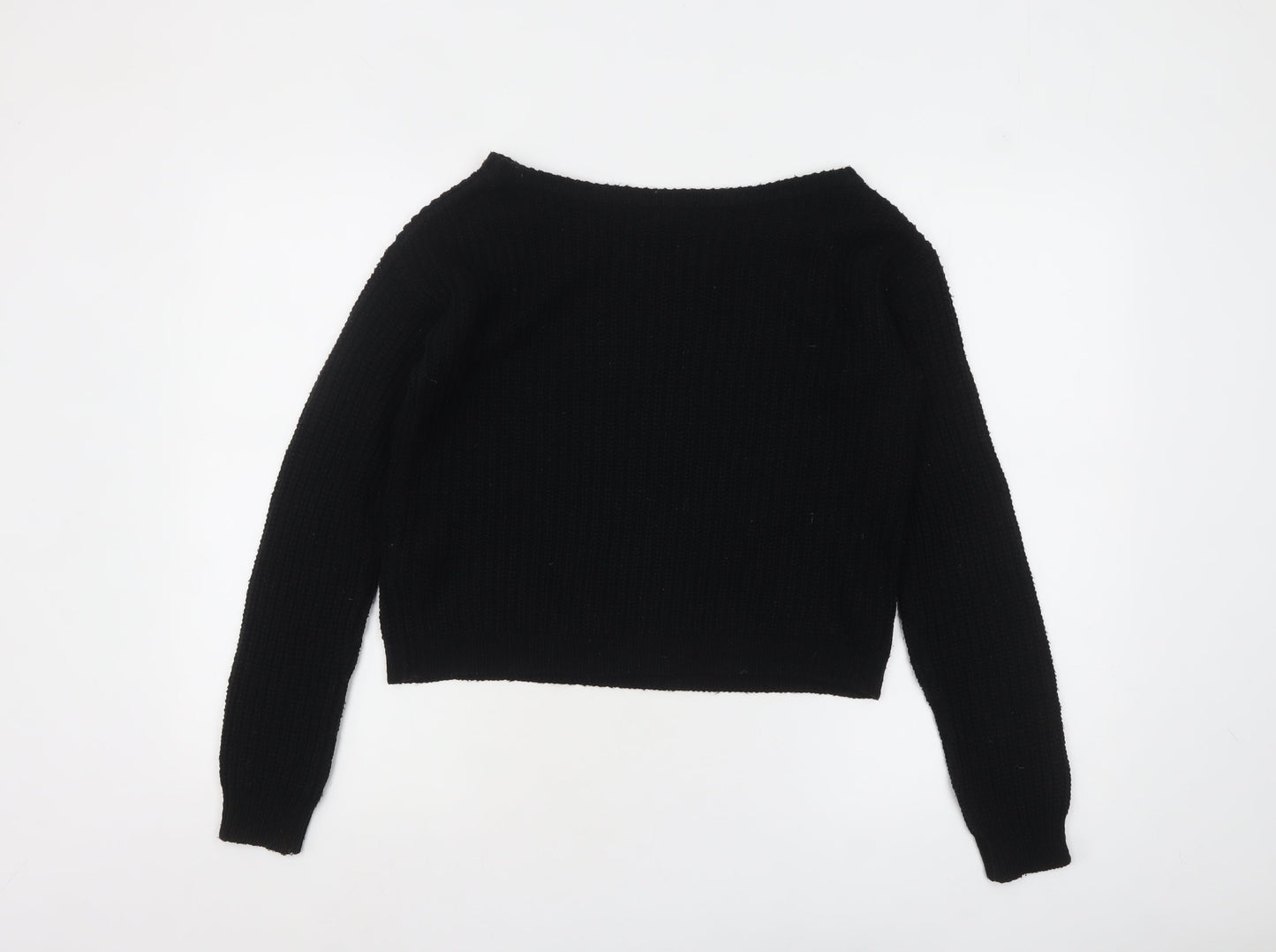 Womens UK Size 6 Missguided Black Pullover Jumper