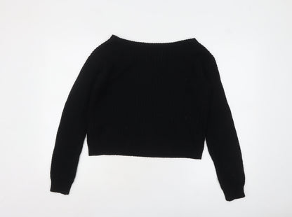 Womens UK Size 6 Missguided Black Pullover Jumper