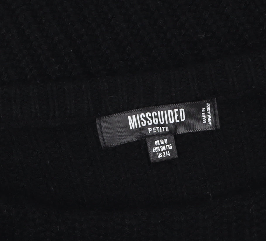 Womens UK Size 6 Missguided Black Pullover Jumper