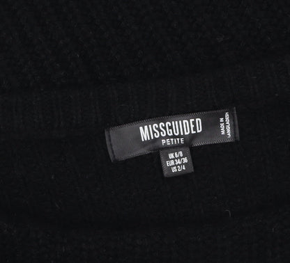 Womens UK Size 6 Missguided Black Pullover Jumper