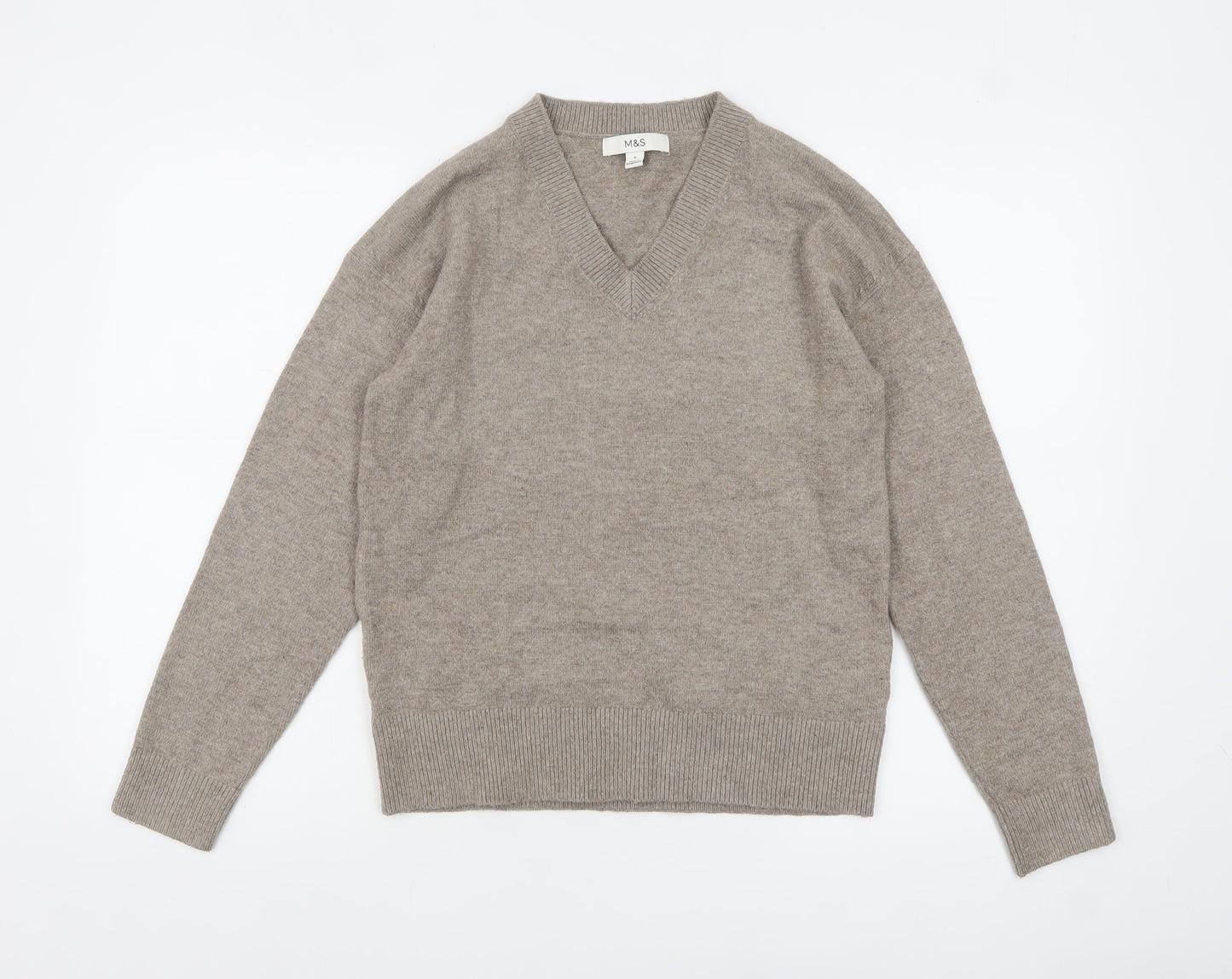 Womens UK Size S Marks and Spencer Beige Pullover Jumper