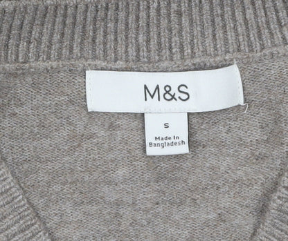 Womens UK Size S Marks and Spencer Beige Pullover Jumper
