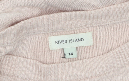 Womens UK Size 14 River Island Pink Pullover Jumper