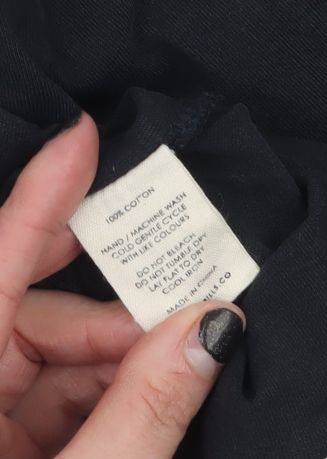 Womens UK Size L Thrills Black Cropped T-Shirt