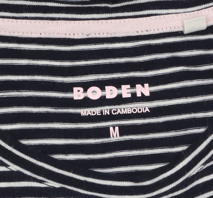 Womens UK Size M Boden Black Basic T-Shirt