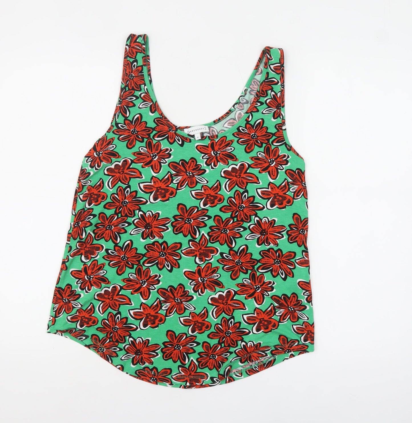 Warehouse Women’s Multicoloured Floral Sleeveless Tank Top Size 10