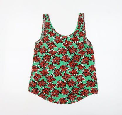 Warehouse Women’s Multicoloured Floral Sleeveless Tank Top Size 10
