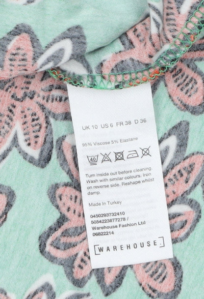 Warehouse Women’s Multicoloured Floral Sleeveless Tank Top Size 10