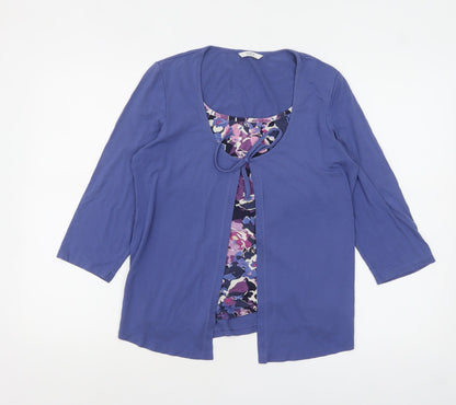 Womens UK Size 12 Marks and Spencer Blue Tunic Blouse
