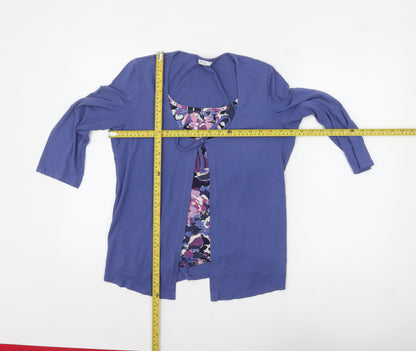 Womens UK Size 12 Marks and Spencer Blue Tunic Blouse