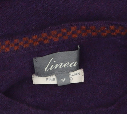 Womens UK Size M Linea Purple Pullover Jumper
