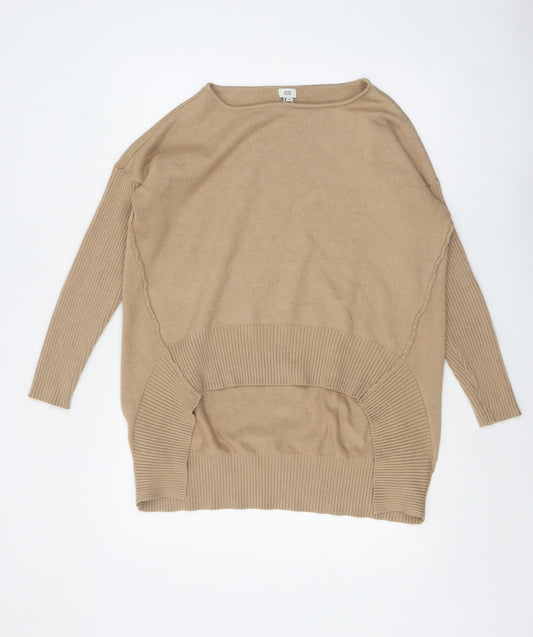 Womens UK Size M River Island Beige Pullover Jumper