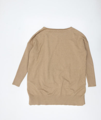 Womens UK Size M River Island Beige Pullover Jumper