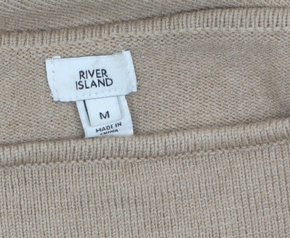 Womens UK Size M River Island Beige Pullover Jumper